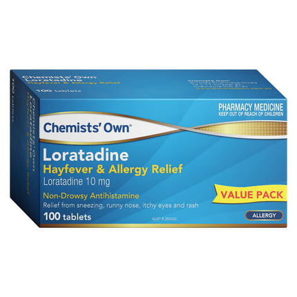 Chemist's Own Loratadine Hayfever & Allergy Relief 10mg Tablets 100