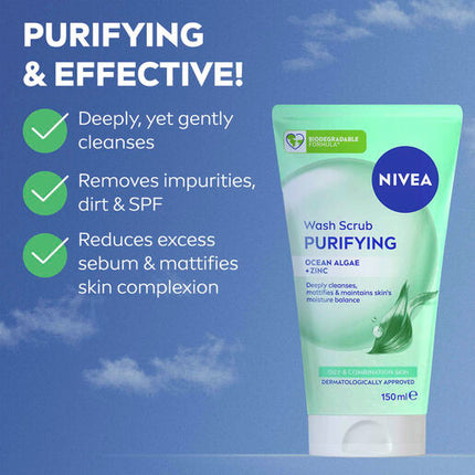 Nivea Visage 2 In 1 Wash And Scrub Daily Essentials 150mL