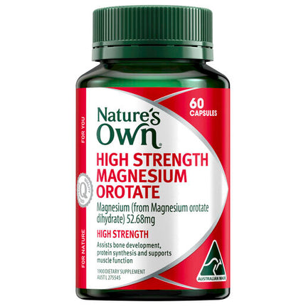 Nature's Own High Strength Magnesium Orotate 800Mg 60 Capsules
