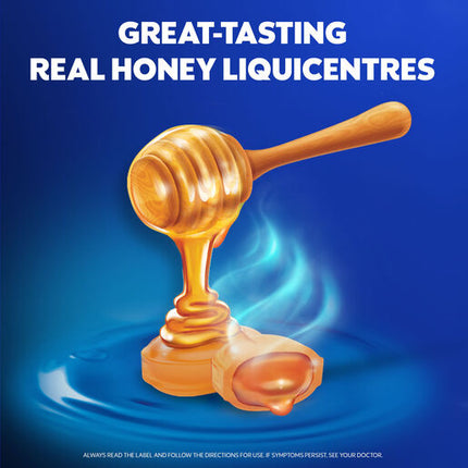 Vicks VapoDrops +Painful Sore Throat 16 Honey Liquicentre Lozenges – Cough & Cold