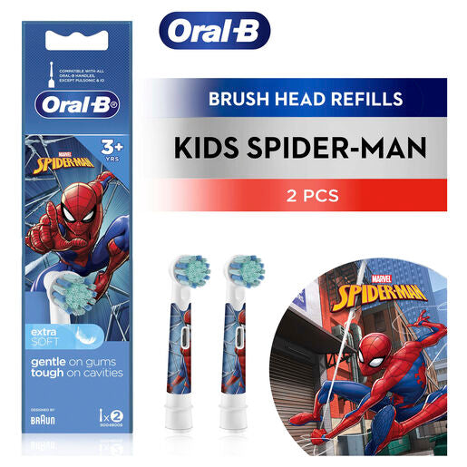 Oral-B Kids Spiderman 3+ Years Brush Head 2 Count