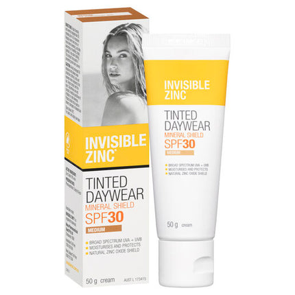 Invisible Zinc Tinted Daywear Mineral Shield SPF 30 Medium 50g