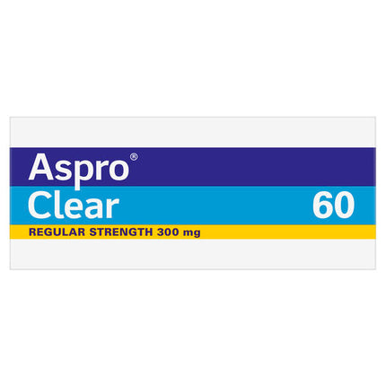 Aspro Clear Pain Relief 300mg 60 Soluble Tablets