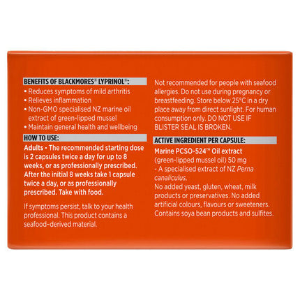 Blackmores Lyprinol 100 Capsules