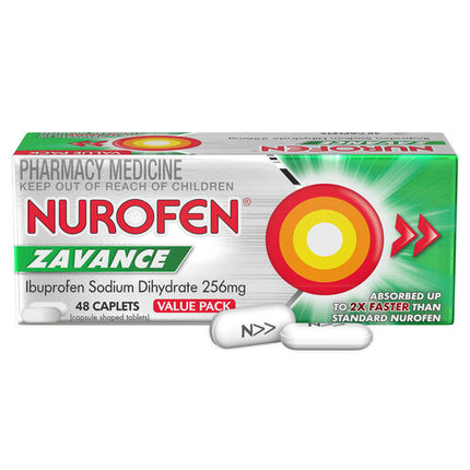 Nurofen Zavance 256mg Ibuprofen 48 Caplets