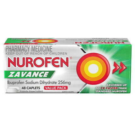 Nurofen Zavance 256mg Ibuprofen 48 Caplets