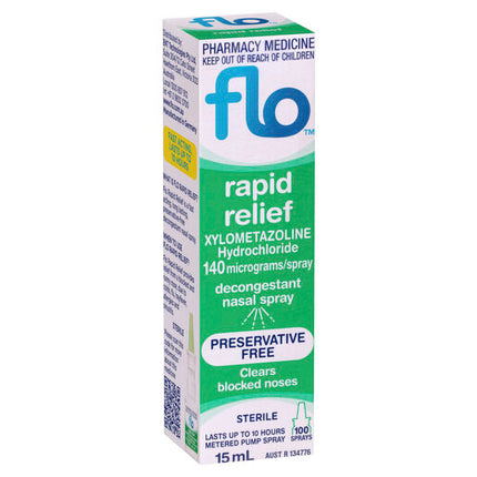 FLO Rapid Relief Decongestant Nasal Spray 15mL