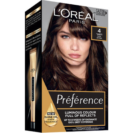 L'Oréal Paris Préférence Permanent Hair Colour - 4 Tahiti (Brown)
