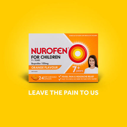 Nurofen For Children 100mg Ibuprofen Orange 12 Chewable Capsules