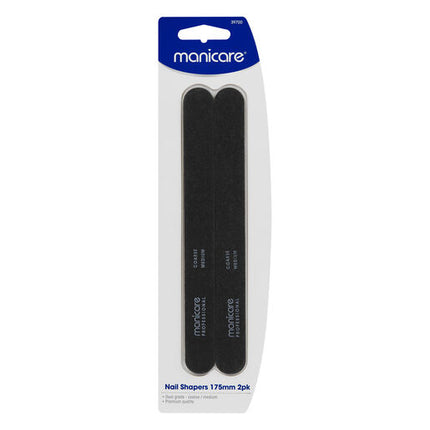 Manicare Coarse/Medium Nail Shapers 175mm 2 Pack