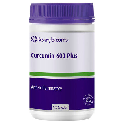 Henry Blooms Curcumin 600 Plus W Biop Black Pepper Extract 120 Capsules