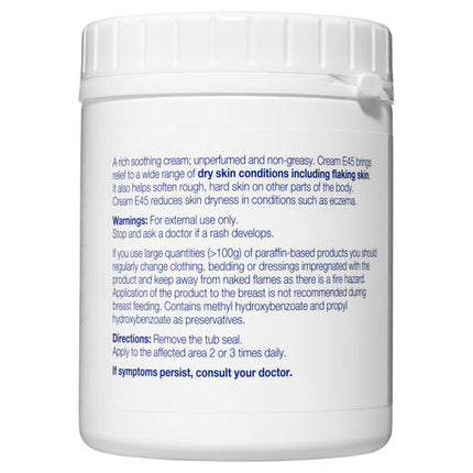 E45 Moisturising Cream for Dry Skin & Eczema 500g