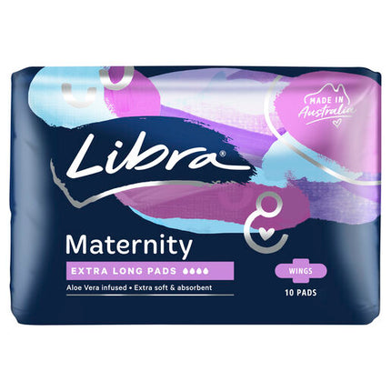 Libra Maternity Pads Extra Long with Wings 10 Pack