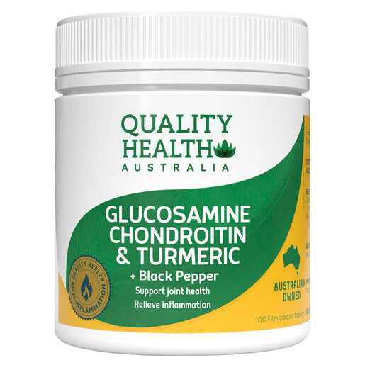 Quality Health Glucosamine Chondroitin + Turmeric 100 Tablets