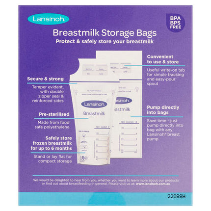 Lansinoh Breast Milk Storage Bags 25 Pack