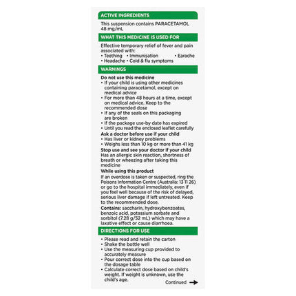 Panadol Children's 5-12 Years Elixir Oral Liquid Raspberry Flavour 200mL