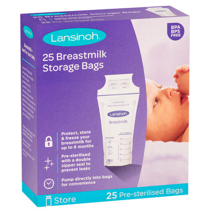 Lansinoh Breast Milk Storage Bags 25 Pack
