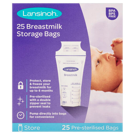 Lansinoh Breast Milk Storage Bags 25 Pack