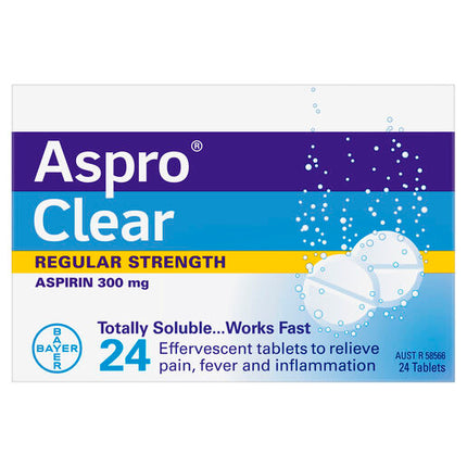 Aspro Clear Pain Relief 300mg 24 Tablets