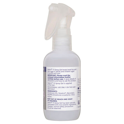 Hedrin 15 Spray Gel Lice Treatment 100mL