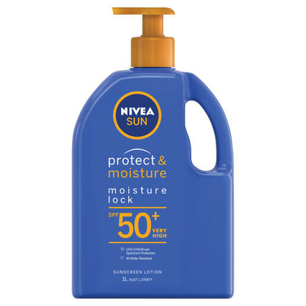 Nivea Protect & Moisture Moisture Lock SPF50+ Sunscreen Lotion 1L