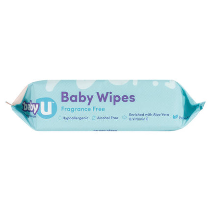 Baby U Baby Wipes Fragrance Free 80 Pack