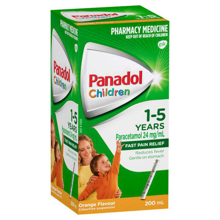 Panadol Children 1-5 Years Suspension Orange Flavour 200 mL