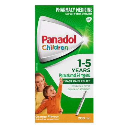 Panadol Children 1-5 Years Suspension Orange Flavour 200 mL