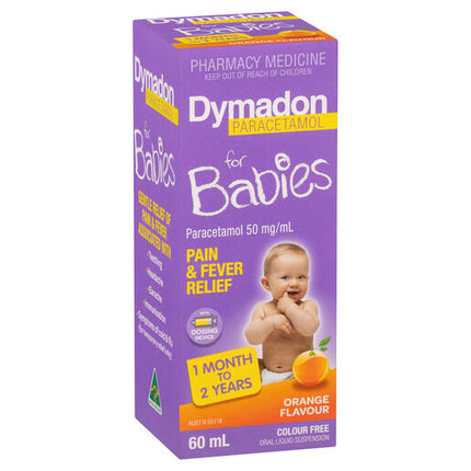 Dymadon for Babies Orange 1 Month - 2 Years 60mL