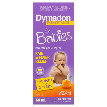 Dymadon for Babies Orange 1 Month - 2 Years 60mL