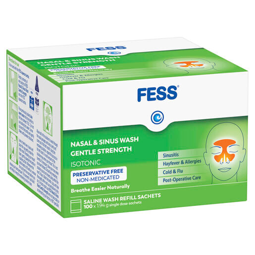 Fess Sinu-Cleanse Gentle Cleansing Wash Kit Refills 100 x 1.94g