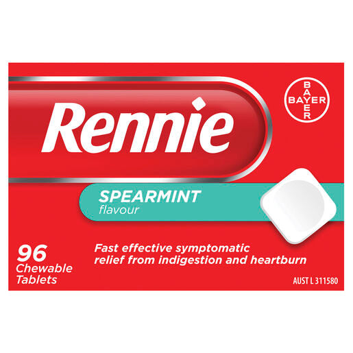 Rennie Indigestion & Heartburn Relief Chewable Tablets 96 Pack
