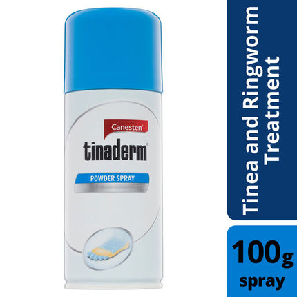 Canesten Tinaderm Powder Spray Tinea and Ringworm Treatment 100g