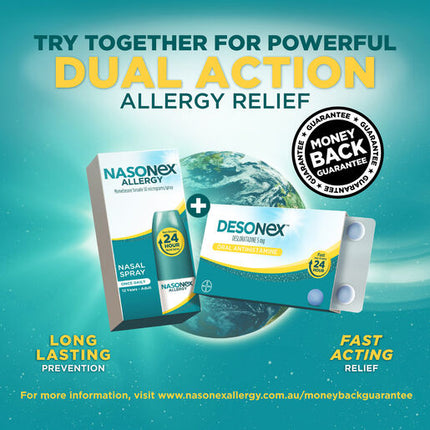Nasonex Allergy 24 Hour Nasal Spray Twin Pack 2 x 140 Sprays