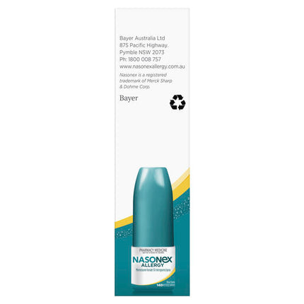 Nasonex Allergy 24 Hour Nasal Spray Twin Pack 2 x 140 Sprays