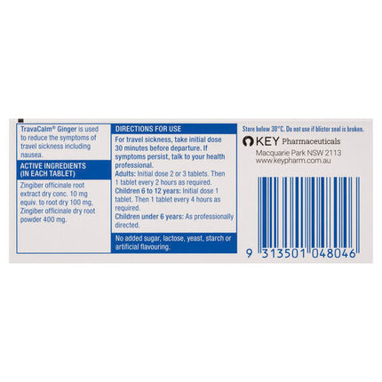 TravaCalm Natural 10 Tablets
