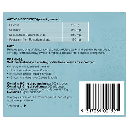 Hydralyte Electrolyte Powder Colourfree Lemonade 10 Pack
