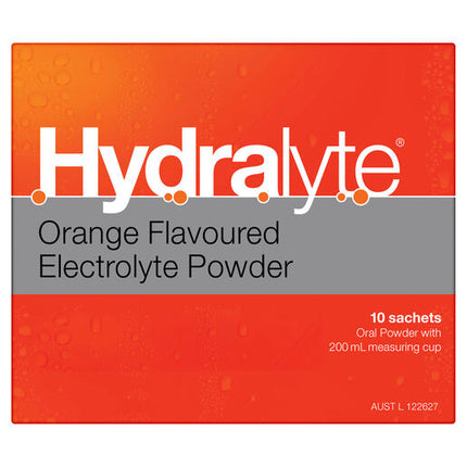 Hydralyte Electrolyte Powder Orange 10 Pack