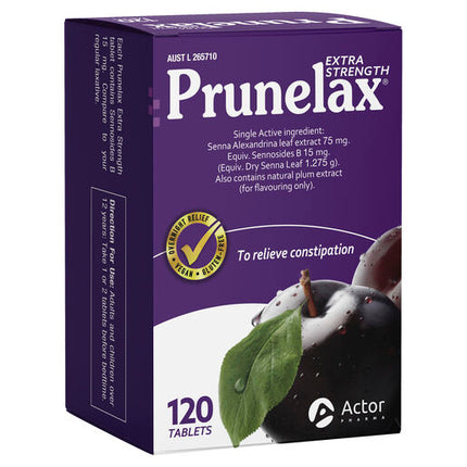 Prunelax Extra Strength Laxative 120 Tablets