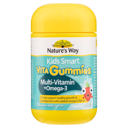 Nature's Way Kids Smart Vita Gummies Omega-3 + Multi 50 Pastilles