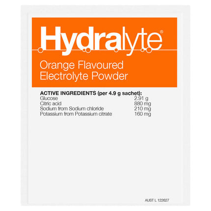 Hydralyte Electrolyte Powder Orange 10 Pack