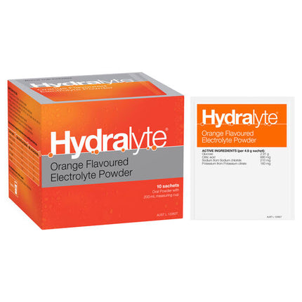 Hydralyte Electrolyte Powder Orange 10 Pack