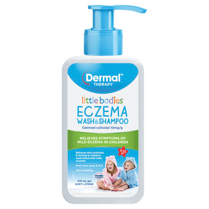 Little Bodies Eczema Wash & Shampoo Bottle With Pump 210mL