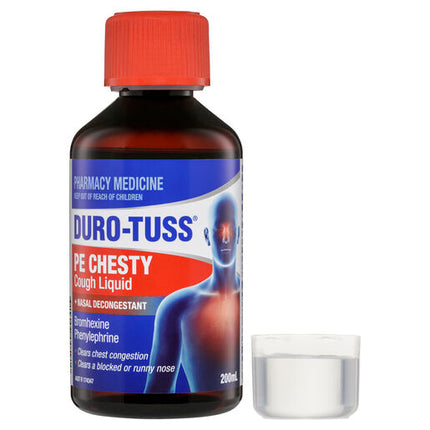 DURO-TUSS PE Chesty Cough Liquid + Nasal Decongestant 200mL