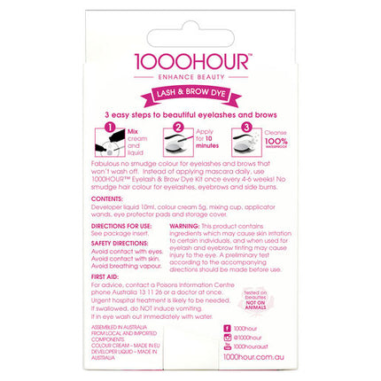 1000 Hour Eyelash & Brow Dye Kit Blue/Black