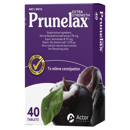 Prunelax Extra Strength Laxative 40 Tablets