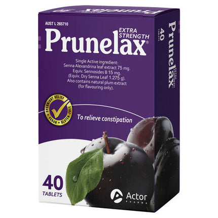 Prunelax Extra Strength Laxative 40 Tablets