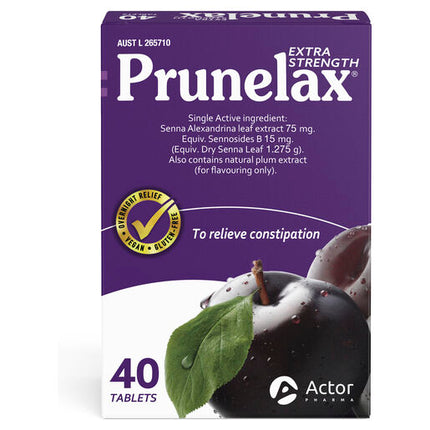 Prunelax Extra Strength Laxative 40 Tablets