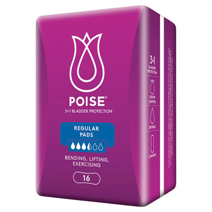 Poise Pads Regular 16 Pack