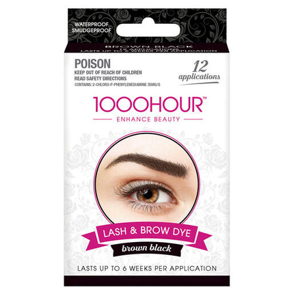 1000 Hour Eyelash & Brow Dye Kit Brown/Black